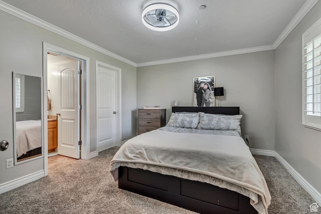 3569 E Rock Creek Rd Unit G1, Eagle Mountain, UT 84005 - carpeted bedroom with ornamental molding and connected bathroom