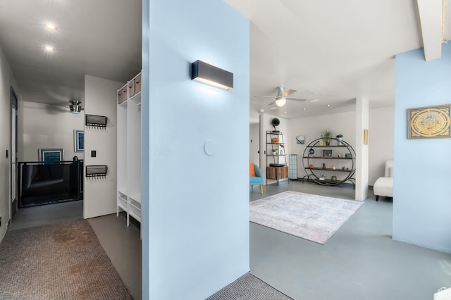 105 S Crestview Cir, Park City, UT 84098 - corridor featuring finished concrete flooring and recessed lighting