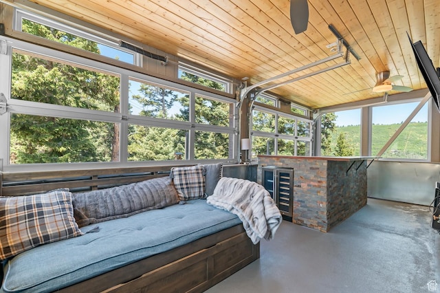 105 S Crestview Cir, Park City, UT 84098 - sunroom featuring wine cooler