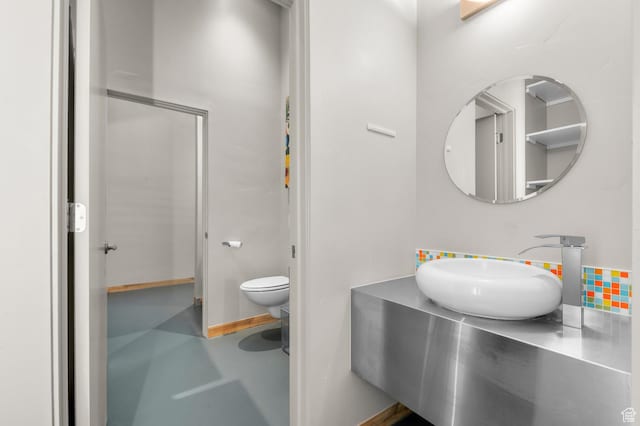 105 S Crestview Cir, Park City, UT 84098 - bathroom with concrete floors and vanity