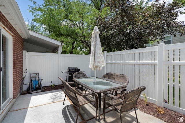 866 Brookside Ln, Centerville, UT 84014 - view of patio / terrace with outdoor dining space and a grill