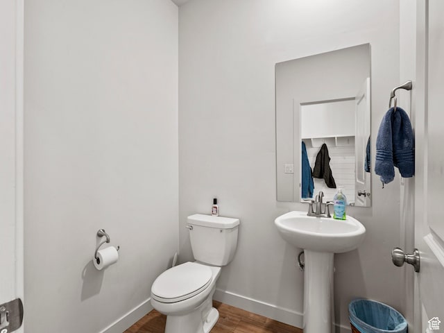 1583 W Andover Rd, South Jordan, UT 84095 - half bath featuring wood finished floors and toilet