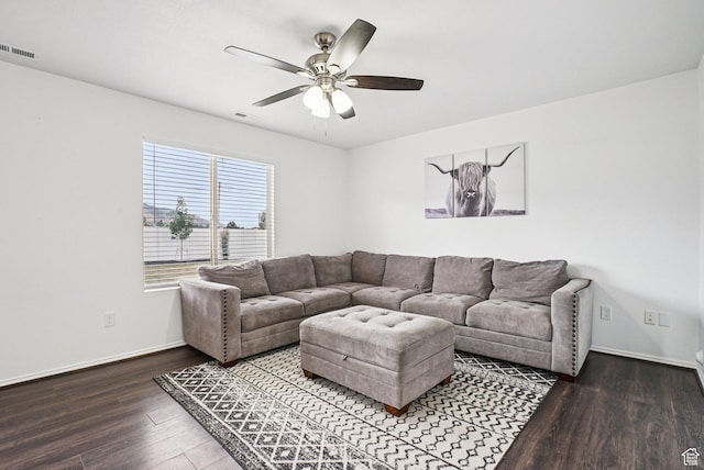 468 E Lindy Way N, Tooele, UT 84074 - living room featuring wood finished floors and a ceiling fan
