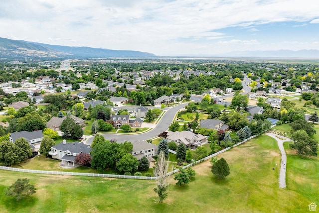 999 S Fairway Cir, Fruit Heights, UT 84037 - aerial view of property's location featuring a mountain backdrop and nearby suburban area