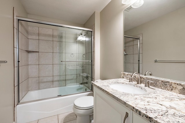 999 S Fairway Cir, Fruit Heights, UT 84037 - bathroom featuring vanity, combined bath / shower with glass door, and tile patterned flooring