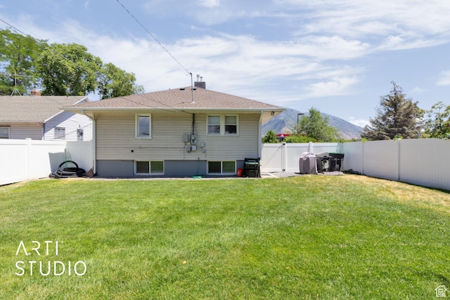 45 N 900 W, Provo, UT 84601 - rear view of house featuring a fenced backyard and a mountain view