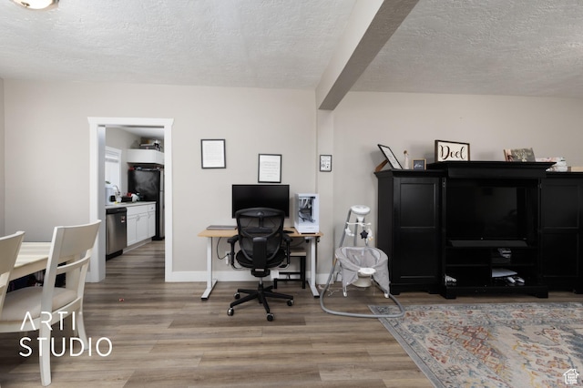 45 N 900 W, Provo, UT 84601 - home office featuring a textured ceiling and wood finished floors