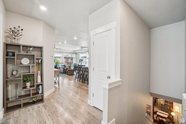 287 S Hayes Well Ln, Saratoga Springs, UT 84045 - corridor featuring wood finished floors and recessed lighting