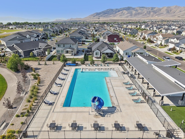 287 S Hayes Well Ln, Saratoga Springs, UT 84045 - view of pool with a residential view and a mountain view