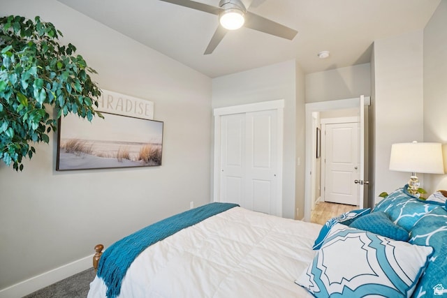 287 S Hayes Well Ln, Saratoga Springs, UT 84045 - bedroom with a closet and a ceiling fan
