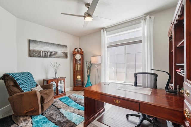 287 S Hayes Well Ln, Saratoga Springs, UT 84045 - office space featuring ceiling fan and baseboards
