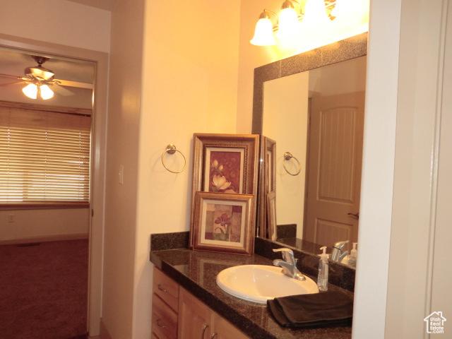 320 S 1125 W, Parowan, UT 84761 - bathroom with vanity and a ceiling fan