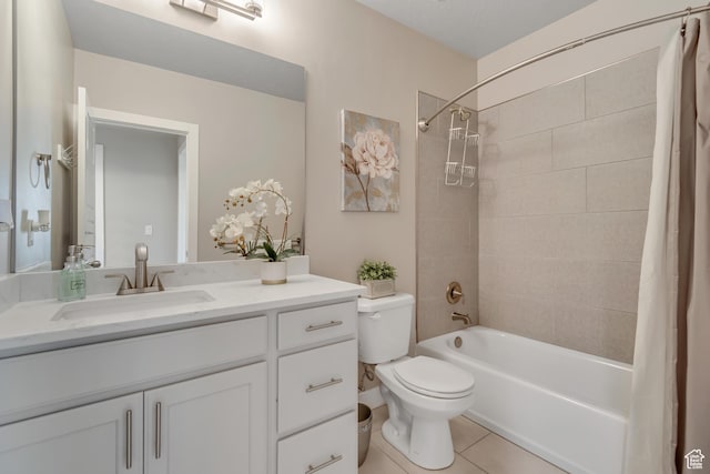 11531 S 840 W, Draper, UT 84020 - bathroom featuring vanity, shower / bath combo with shower curtain, and tile patterned flooring