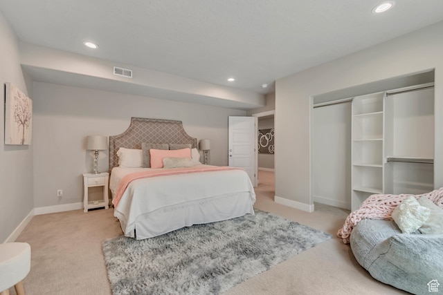 11531 S 840 W, Draper, UT 84020 - bedroom with light carpet, recessed lighting, and a closet