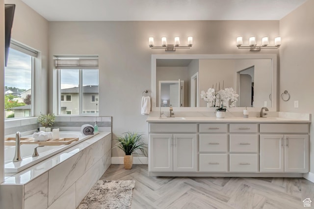 11531 S 840 W, Draper, UT 84020 - bathroom featuring double vanity and a garden tub