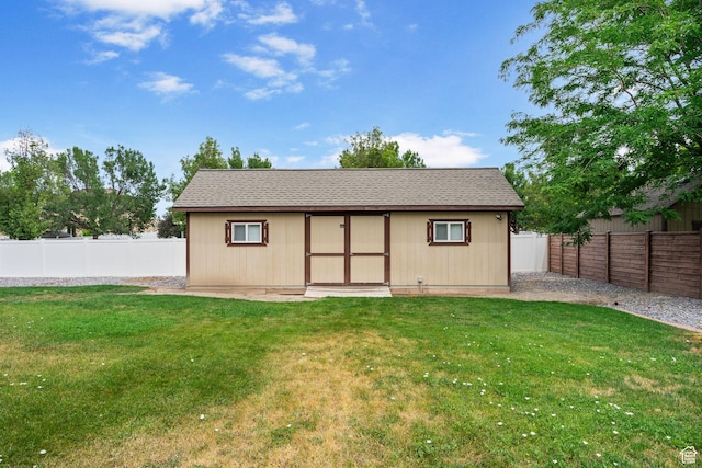 5584 N Gentle Breeze Ct, Stansbury Park, UT 84074 - view of outdoor structure featuring a fenced backyard
