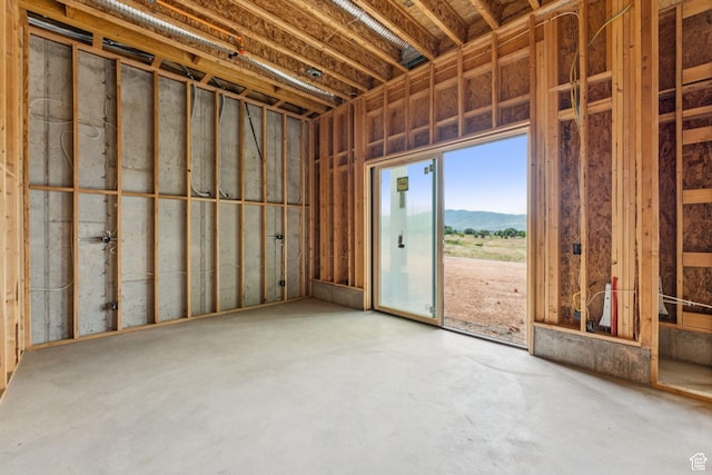 197 N Abajo Peak Way Unit 398, Heber City, UT 84032 - misc room with concrete floors and a mountain view