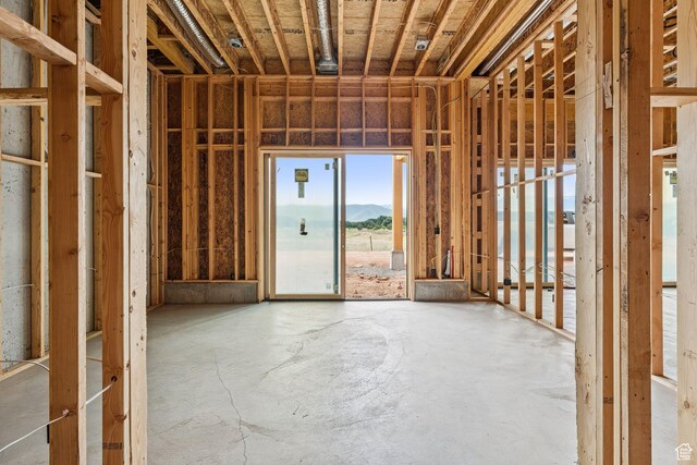 197 N Abajo Peak Way Unit 398, Heber City, UT 84032 - miscellaneous room with concrete flooring and a mountain view