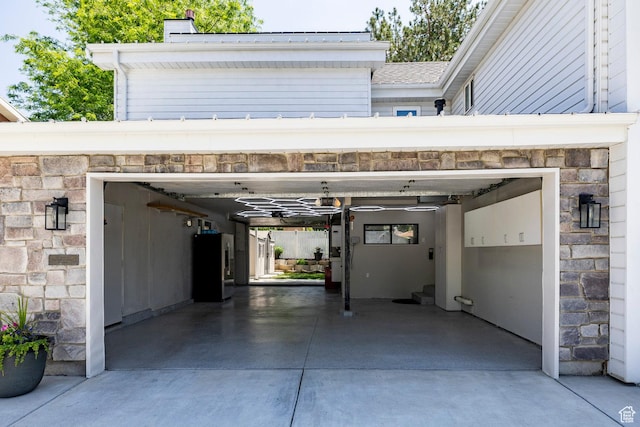 534 E 1400th St S, Bountiful, UT 84010 - garage with smart refrigerator and driveway