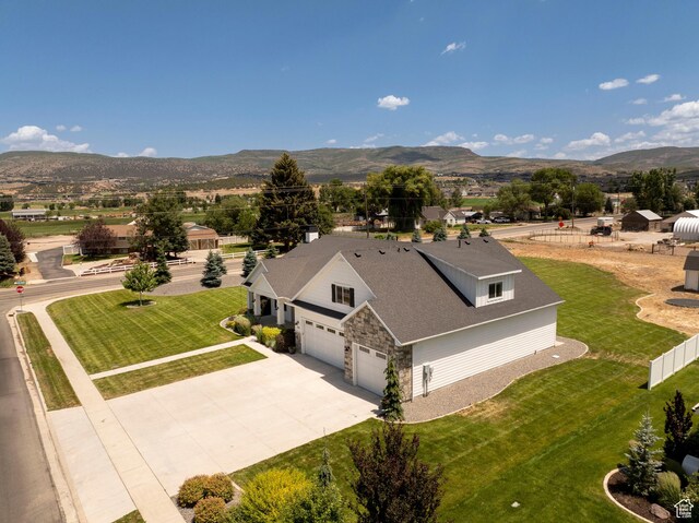 1233 S 2240 E, Heber City, UT 84032 - aerial view of property and surrounding area with mountains