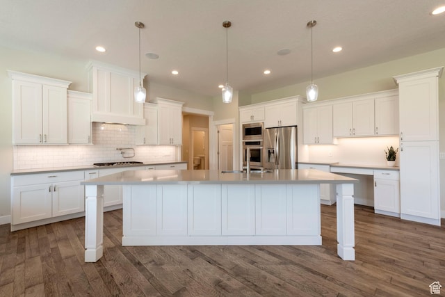 1233 S 2240 E, Heber City, UT 84032 - kitchen featuring stainless steel appliances, white cabinets, tasteful backsplash, and recessed lighting