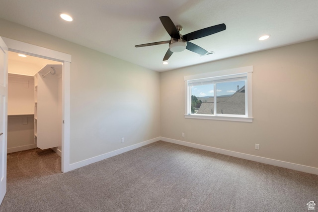 1233 S 2240 E, Heber City, UT 84032 - carpeted spare room featuring a ceiling fan and recessed lighting