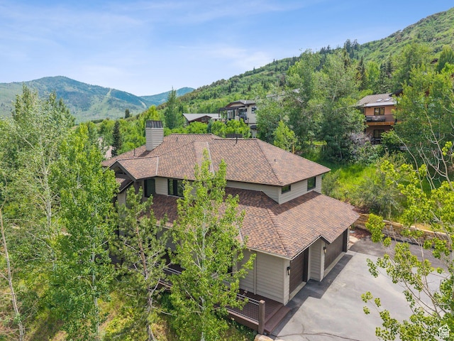 4670 Nelson Ct, Park City, UT 84098 - view from above of property with a mountain backdrop