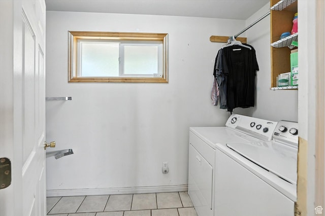 318 W 1300 N, Sunset, UT 84015 - laundry area featuring washing machine and clothes dryer and light tile patterned flooring