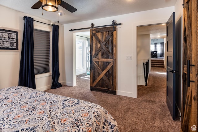 373 W Rendezvous Way N, Garden City, UT 84028 - carpeted bedroom with a barn door and baseboards