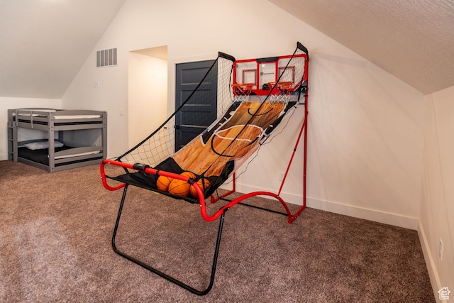 373 W Rendezvous Way N, Garden City, UT 84028 - recreation room with vaulted ceiling and carpet flooring