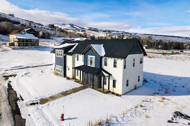 373 W Rendezvous Way N, Garden City, UT 84028 - snowy aerial view featuring a mountain view