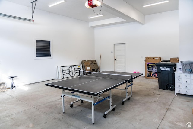 373 W Rendezvous Way N, Garden City, UT 84028 - game room with concrete floors and a garage