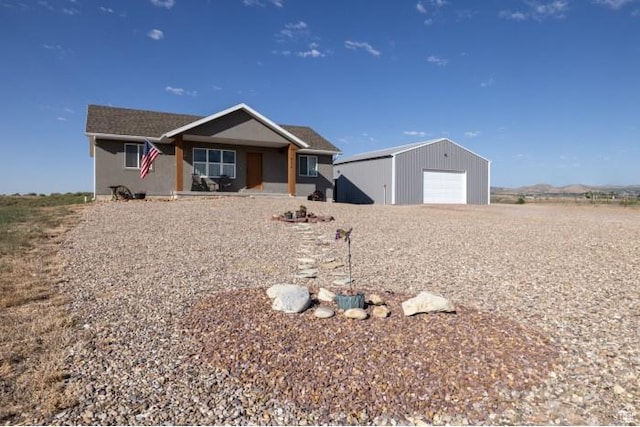 4178 E 5000 S, Vernal, UT 84078 - view of front of home with a garage, covered porch, and an outbuilding