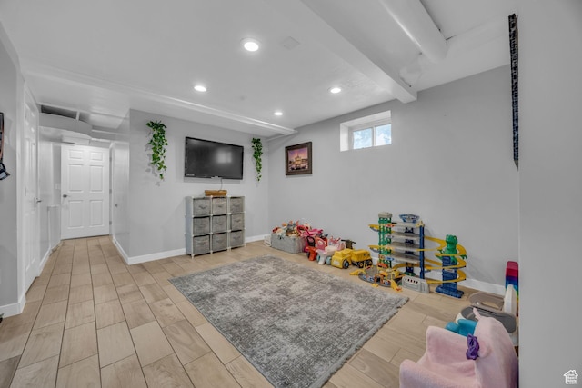 4682 S 475 W, Washington Terrace, UT 84405 - recreation room featuring recessed lighting and wood finished floors