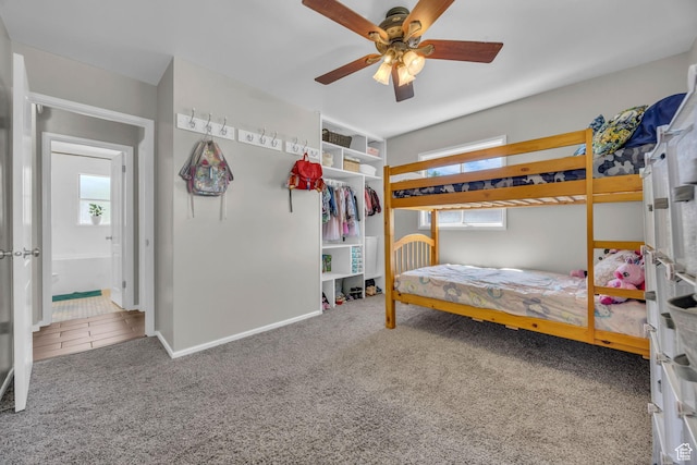 4682 S 475 W, Washington Terrace, UT 84405 - carpeted bedroom with multiple windows and a ceiling fan