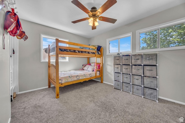 4682 S 475 W, Washington Terrace, UT 84405 - bedroom with carpet floors and a ceiling fan