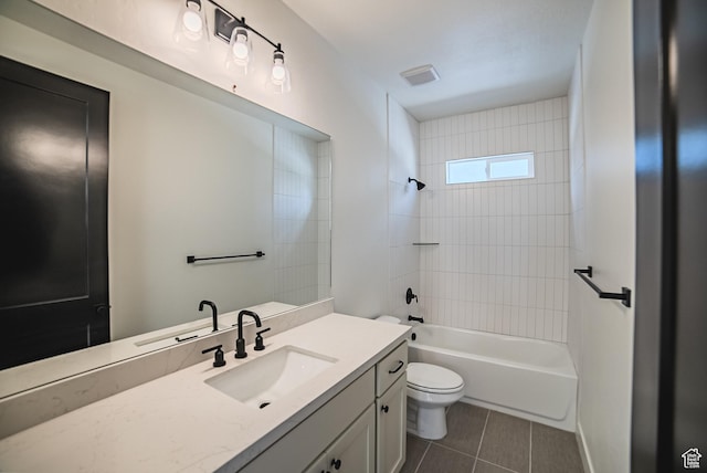 10942 S Samoa Dune Dr, South Jordan, UT 84009 - full bathroom with vanity, tile patterned flooring, and shower / bathtub combination