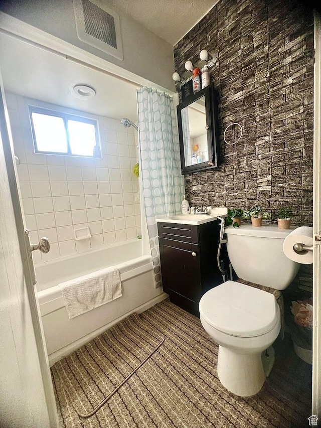 7659 S Lincoln St, Midvale, UT 84047 - bathroom featuring vanity and shower / bathtub combination with curtain