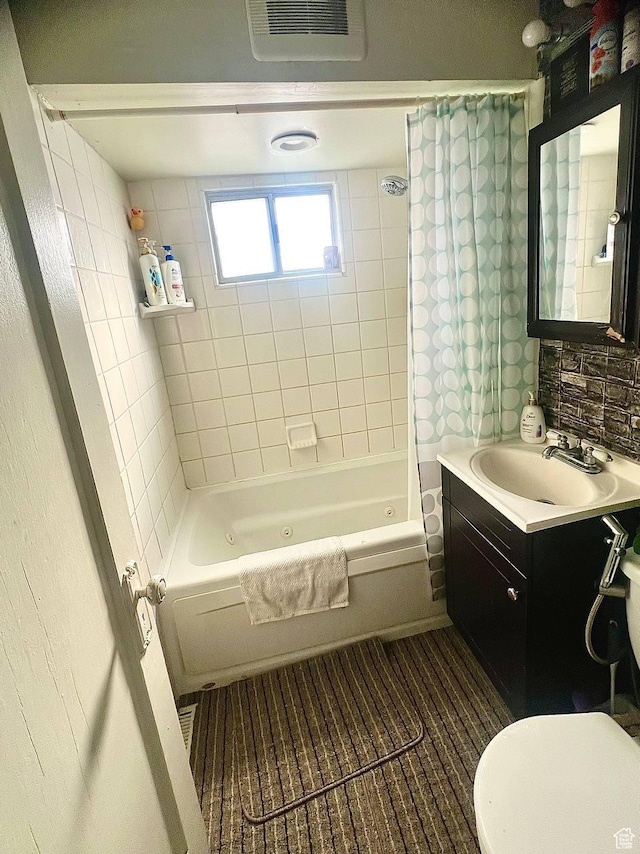 7659 S Lincoln St, Midvale, UT 84047 - bathroom with shower / bathtub combination with curtain and vanity