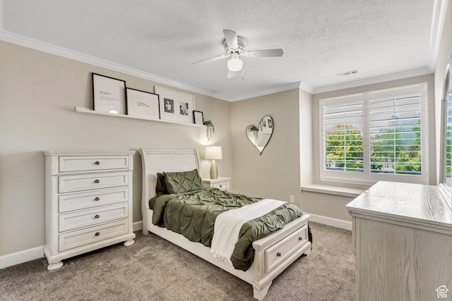 6063 S Kamas Dr W, Taylorsville, UT 84129 - bedroom with light carpet, crown molding, and a ceiling fan
