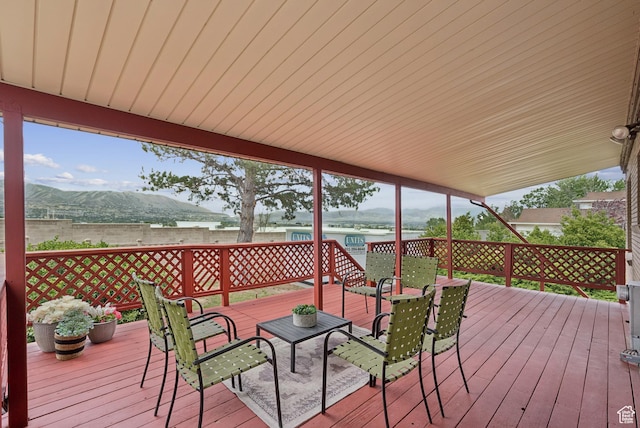 1074 E Spring Ridge Dr, Sandy, UT 84094 - wooden terrace with a water view