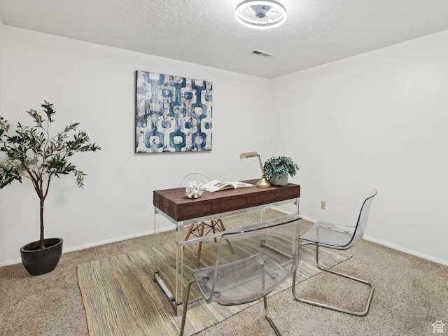 1074 E Spring Ridge Dr, Sandy, UT 84094 - office area with carpet and a textured ceiling