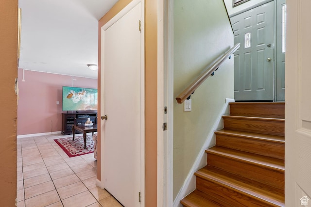 601 E Hilo St S, Sandy, UT 84070 - stairway featuring tile patterned flooring and baseboards
