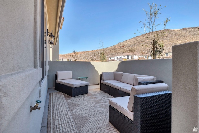 1210 N Mistico Aly, Washington, UT 84780 - patio / terrace with a mountain view and outdoor lounge area