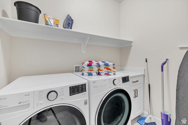 1210 N Mistico Aly, Washington, UT 84780 - laundry area featuring independent washer and dryer and cabinet space