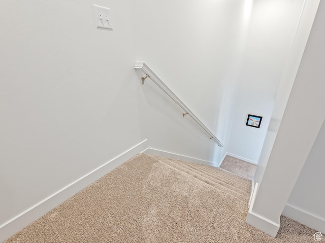 2309 N Wildwood Ln, Heber City, UT 84032 - stairs featuring carpet and baseboards