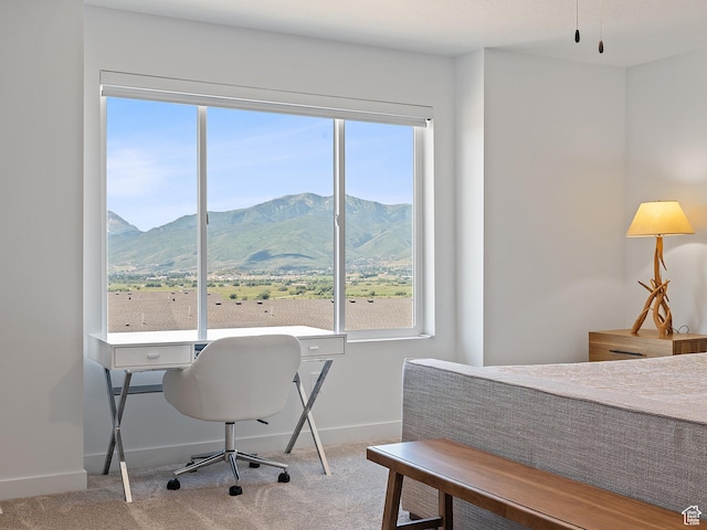2309 N Wildwood Ln, Heber City, UT 84032 - carpeted bedroom with multiple windows and a mountain view