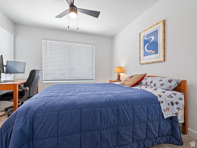 2309 N Wildwood Ln, Heber City, UT 84032 - carpeted bedroom with a ceiling fan and an office area
