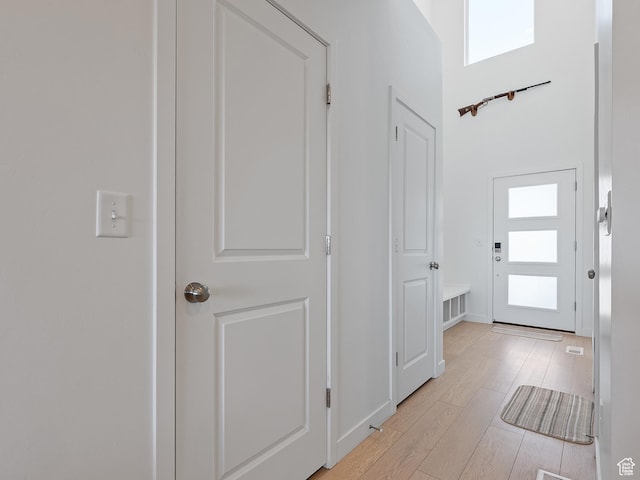 2309 N Wildwood Ln, Heber City, UT 84032 - foyer entrance with light wood-style floors and baseboards