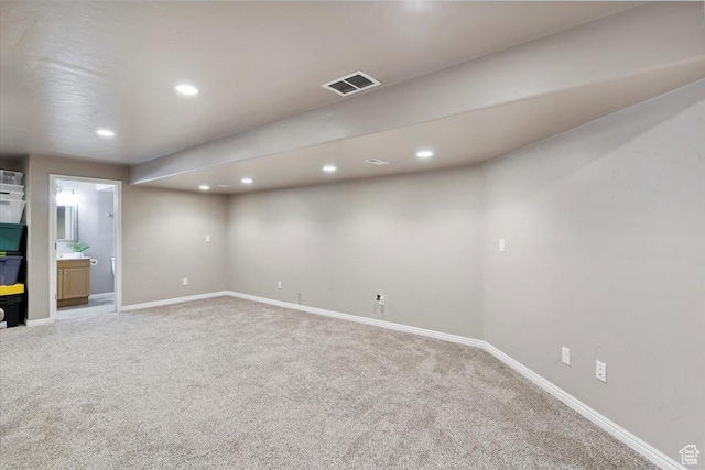 164 S 2875 W, West Point, UT 84015 - finished below grade area featuring light carpet and recessed lighting